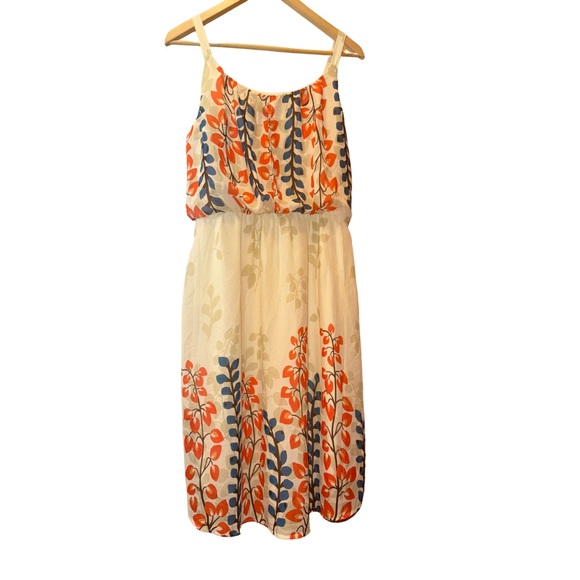 jonathan martin Dresses & Skirts - Jonathan Martin Orange and Blue Floral Midi Dress